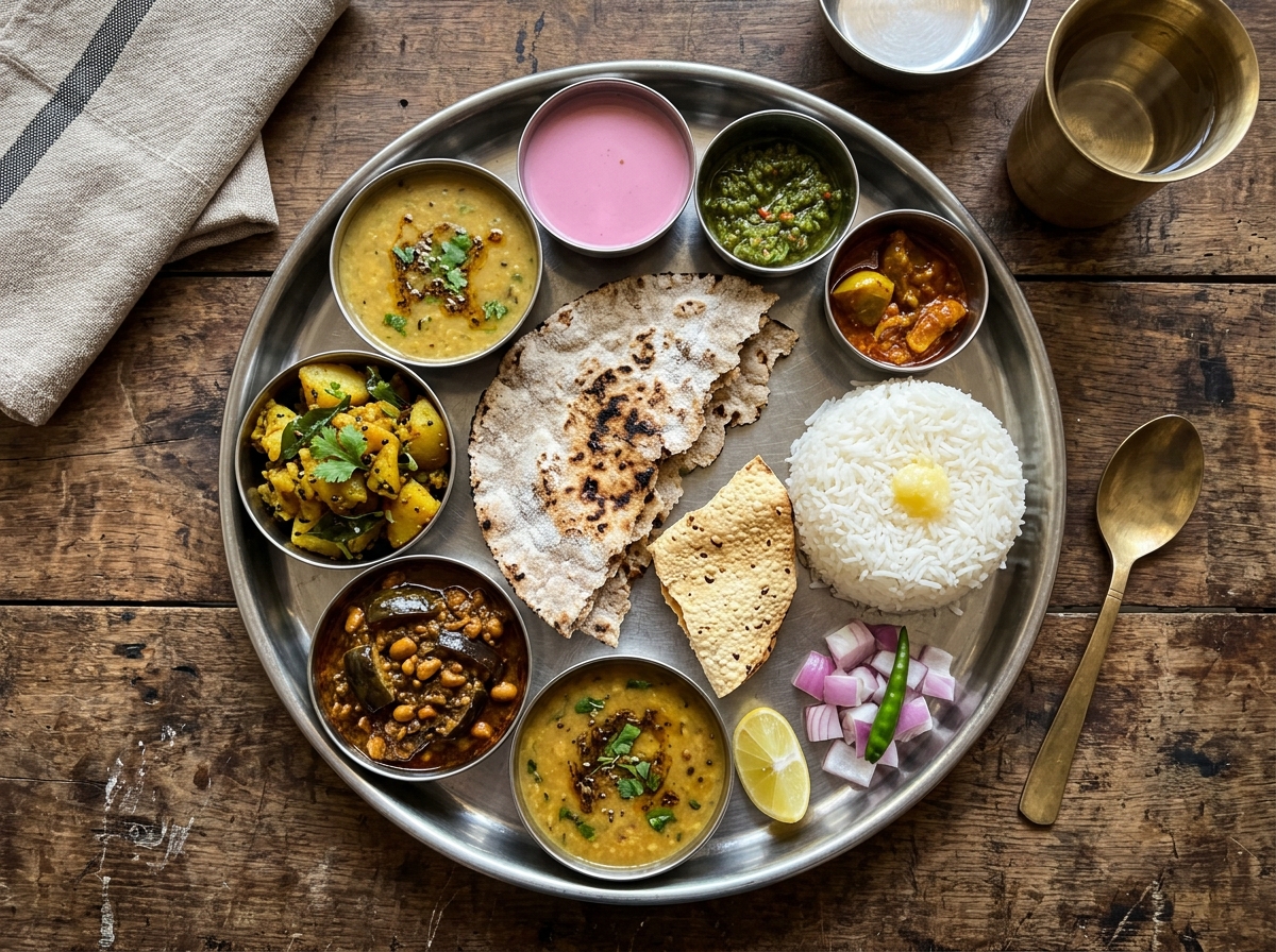 Traditional Maharashtrian Veg Thali